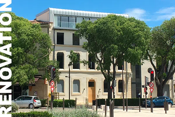 Restauration d'un immeuble près du jardin de la Fontaine à Nîmes